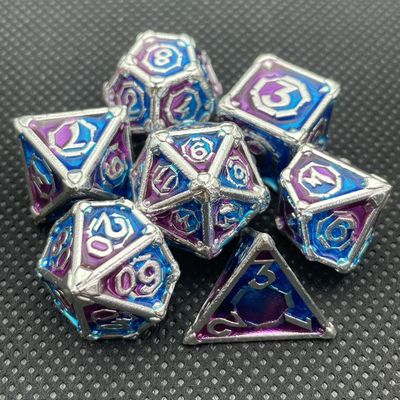 Gioco di scrivania Metal Multi Face RPG Dice Set Dnd Coc Multi Colore