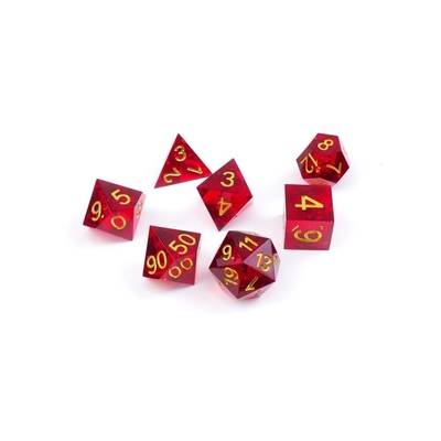 Rosso mela di melograno resina naturale dadi set gioco desktop dominio magico preferito avventura Dnd dadi