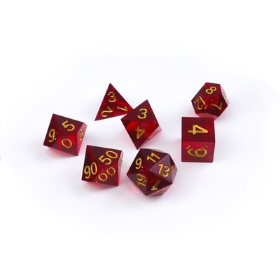 Rosso mela di melograno resina naturale dadi set gioco desktop dominio magico preferito avventura Dnd dadi
