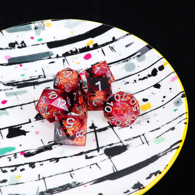 Gioco da tavolo a base di resina naturale di alluminio rosso