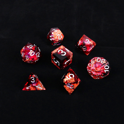Gioco da tavolo a base di resina naturale di alluminio rosso