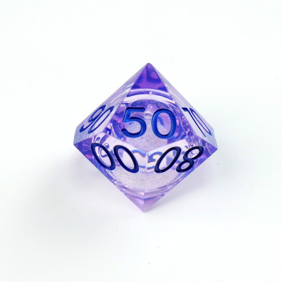PurpleWhite flow sand sky number resina multi-faceted gioco di dadi suite drago e dungeon city dnd dadi