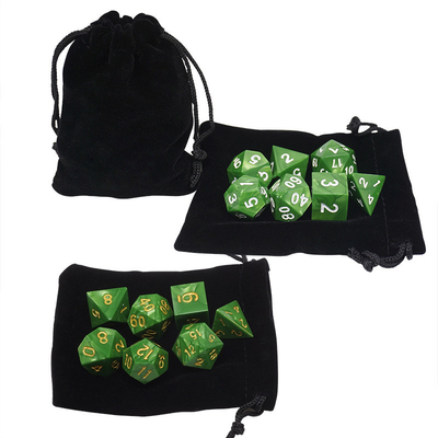 Green Marble Resina Naturale RPG Dice Multi - Noodle Dnd Dice Set