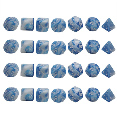 Blu Marmo Resina Naturale RPG Dati Personaggio Giochi fatti a mano