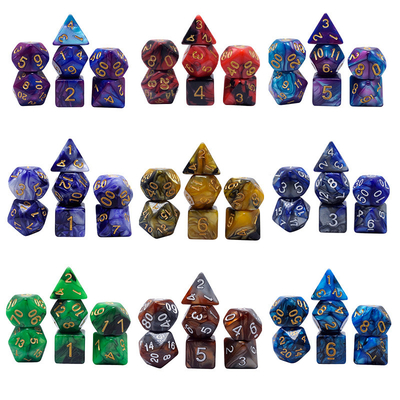 Blu Marmo Resina Naturale RPG Dati Personaggio Giochi fatti a mano