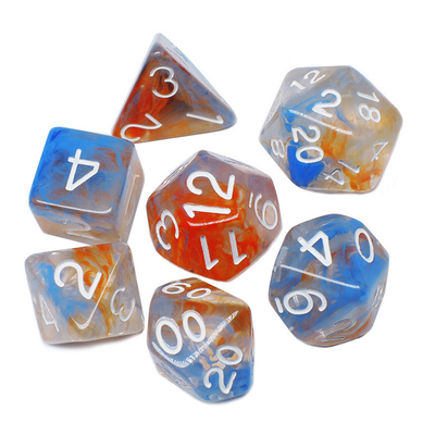 Due filamenti di fumo aggiungono insieme Resina RPG Dati Set di giochi da scrivania Dati
