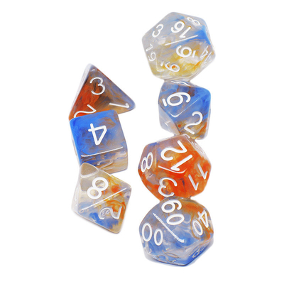 Due filamenti di fumo aggiungono insieme Resina RPG Dati Set di giochi da scrivania Dati