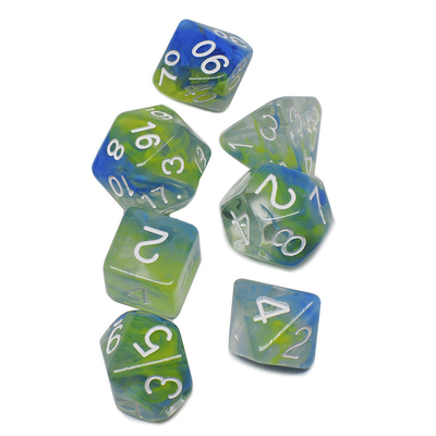 Due filamenti di fumo aggiungono insieme Resina RPG Dati Set di giochi da scrivania Dati