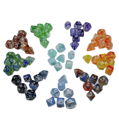 Due filamenti di fumo aggiungono insieme Resina RPG Dati Set di giochi da scrivania Dati