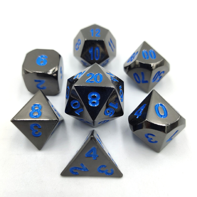 Champagne Colore Oro Metallo Dici poliedrici Set di dadi per gioco da scrivania