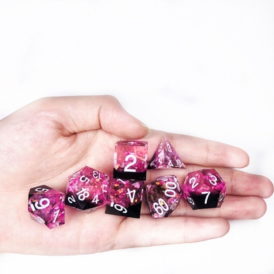 Il cuore dell'oceano colore lucido resina naturale gioco da tavolo a dadi set