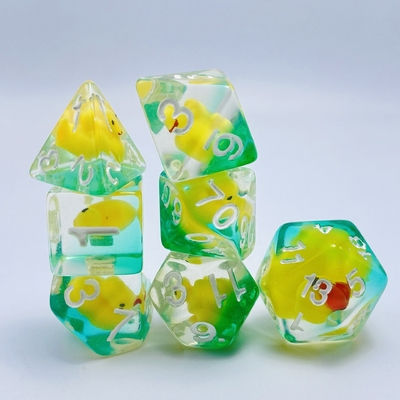 Anatra di resina naturale multi-noodle gioco da tavolo di dadi set dnd dadi
