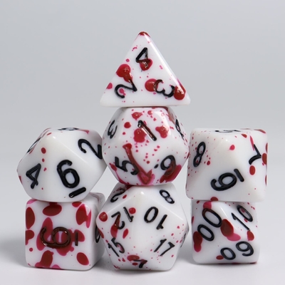 Graffiti Resina di colore fantasma gioco da tavolo dadi set dnd dadi