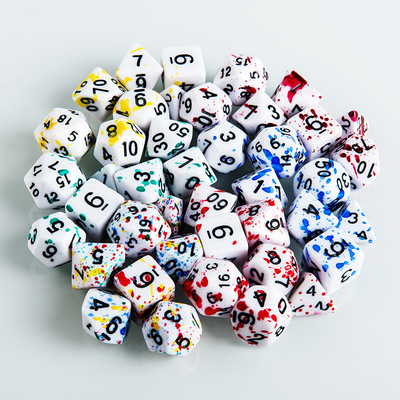 Graffiti Resina di colore fantasma gioco da tavolo dadi set dnd dadi