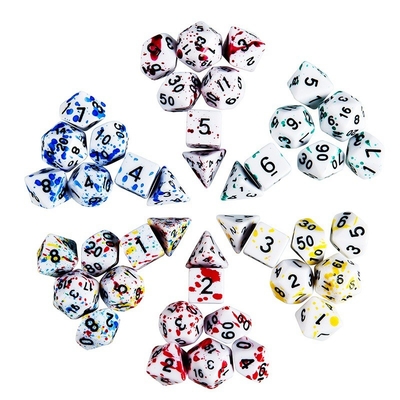 Graffiti Resina di colore fantasma gioco da tavolo dadi set dnd dadi