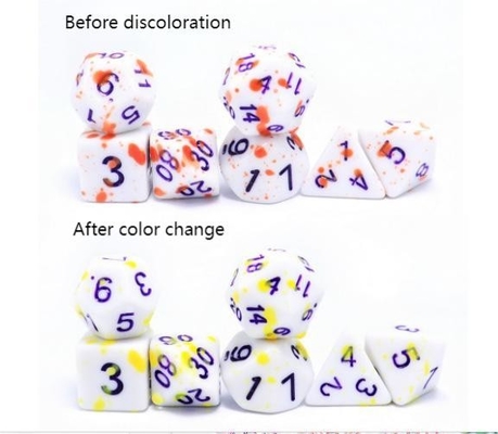 Alte temperature cambiamento colore graffiti colore fantasma resina gioco da tavolo dadi set dnd dadi
