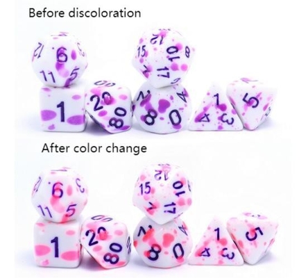 Alte temperature cambiamento colore graffiti colore fantasma resina gioco da tavolo dadi set dnd dadi