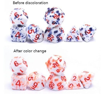 Alte temperature cambiamento colore graffiti colore fantasma resina gioco da tavolo dadi set dnd dadi