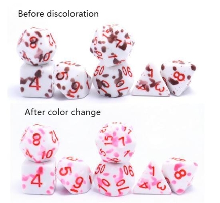 Alte temperature cambiamento colore graffiti colore fantasma resina gioco da tavolo dadi set dnd dadi