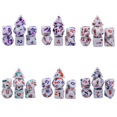 Alte temperature cambiamento colore graffiti colore fantasma resina gioco da tavolo dadi set dnd dadi
