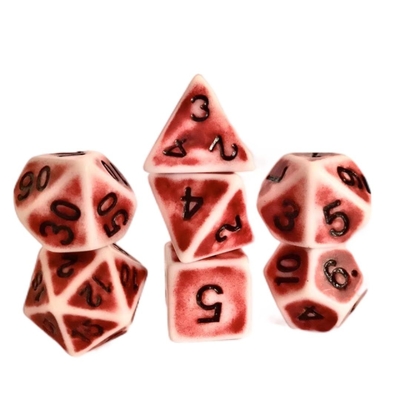 Antico, vecchio sfondo bianco colore resina dadi gioco da tavolo dnd dadi