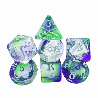 Colore resina cristallina gioco da tavolo di dadi set dnd dadi
