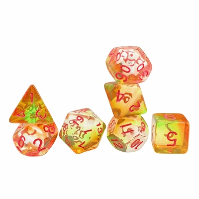 Colore resina cristallina gioco da tavolo di dadi set dnd dadi