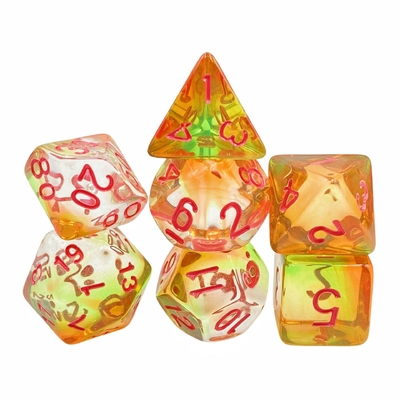 Colore resina cristallina gioco da tavolo di dadi set dnd dadi