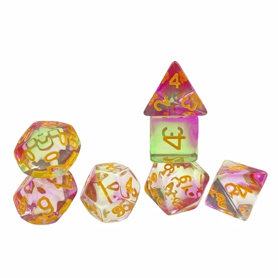 Colore resina cristallina gioco da tavolo di dadi set dnd dadi