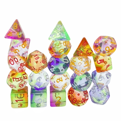 Colore resina cristallina gioco da tavolo di dadi set dnd dadi
