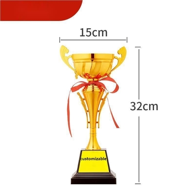 Coppa di trofeo in metallo personalizzata 32 cm resistente alle lacrime