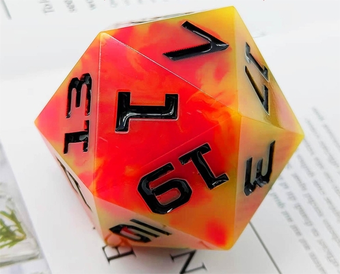 Gioco a 20 lati di resina luminosa a dadi DND COC TRPG
