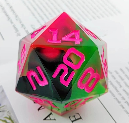 Gioco a 20 lati di resina luminosa a dadi DND COC TRPG