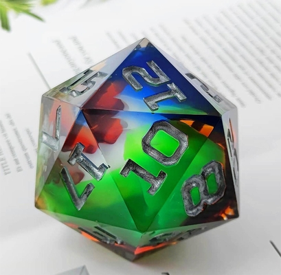 Gioco a 20 lati di resina luminosa a dadi DND COC TRPG