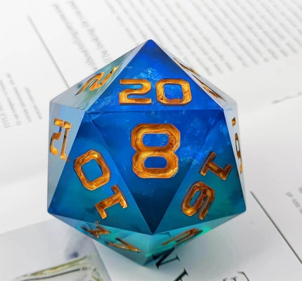 Gioco a 20 lati di resina luminosa a dadi DND COC TRPG