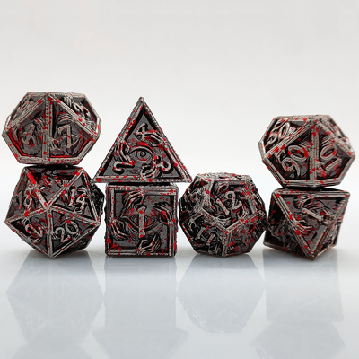 Luxury Metal Polyhedral Dice 8 Colori Attivi TRPG Dungeons And Dragons Dnd Metal Dice Set