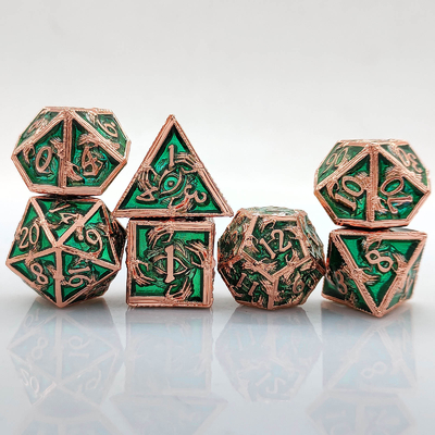 Luxury Metal Polyhedral Dice 8 Colori Attivi TRPG Dungeons And Dragons Dnd Metal Dice Set