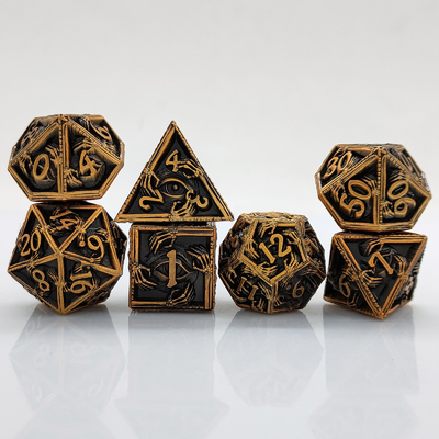 Luxury Metal Polyhedral Dice 8 Colori Attivi TRPG Dungeons And Dragons Dnd Metal Dice Set