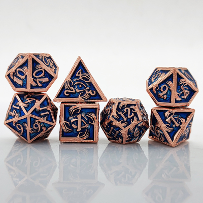 Luxury Metal Polyhedral Dice 8 Colori Attivi TRPG Dungeons And Dragons Dnd Metal Dice Set