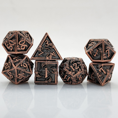 Luxury Metal Polyhedral Dice 8 Colori Attivi TRPG Dungeons And Dragons Dnd Metal Dice Set