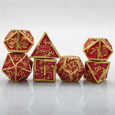 Luxury Metal Polyhedral Dice 8 Colori Attivi TRPG Dungeons And Dragons Dnd Metal Dice Set