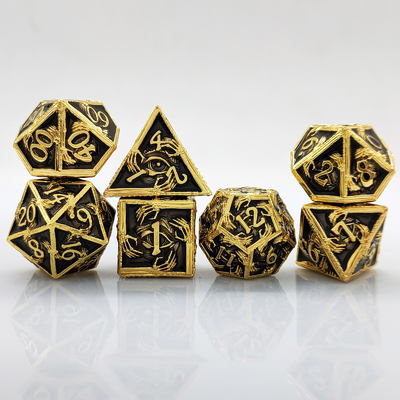 Luxury Metal Polyhedral Dice 8 Colori Attivi TRPG Dungeons And Dragons Dnd Metal Dice Set