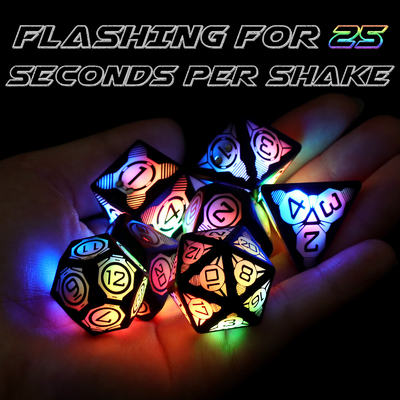 Plastico LED Dici luminosi Ricaricabile Calcio Gioco da tavolo Dici multi facce Set