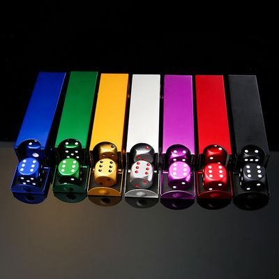 Colore di dadi in lega di alluminio portatile alluminio angolo arrotondato casinò KTV gioco d'azzardo set di dadi intagliati personalizzati