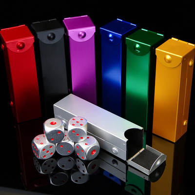 Colore di dadi in lega di alluminio portatile alluminio angolo arrotondato casinò KTV gioco d'azzardo set di dadi intagliati personalizzati