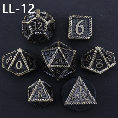 DND metallo dadi, drago e Dungeon poliedrico RPG dadi, 7 gioco da tavolo drago scala dadi