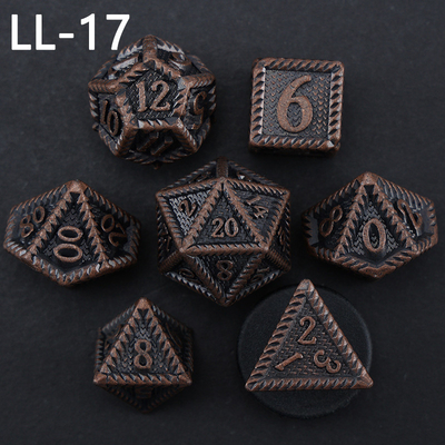 DND metallo dadi, drago e Dungeon poliedrico RPG dadi, 7 gioco da tavolo drago scala dadi
