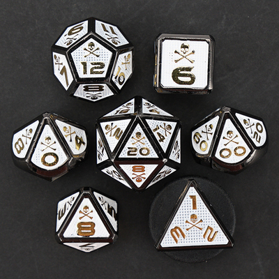 7 Dati di scheletro, gioco da tavolo DND digitale a colori multifaccia, Dragon and Dungeon