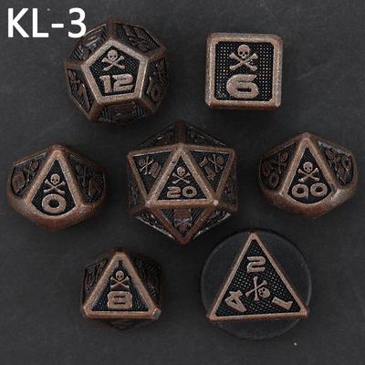7 Dati di scheletro, gioco da tavolo DND digitale a colori multifaccia, Dragon and Dungeon