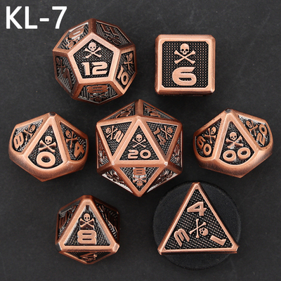 7 Dati di scheletro, gioco da tavolo DND digitale a colori multifaccia, Dragon and Dungeon